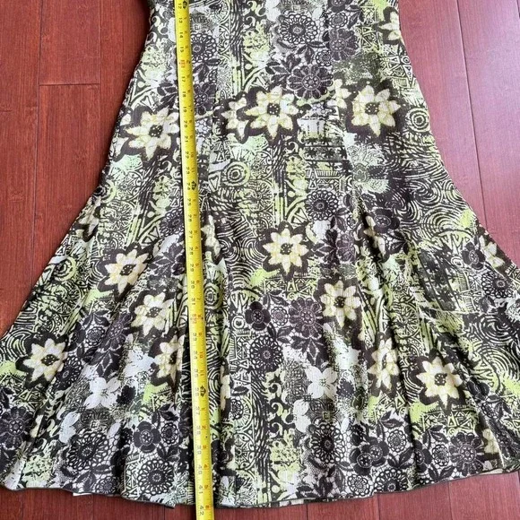 Tribal Brand Green & Brown Floral Midi‎ - Picture 7 of 7